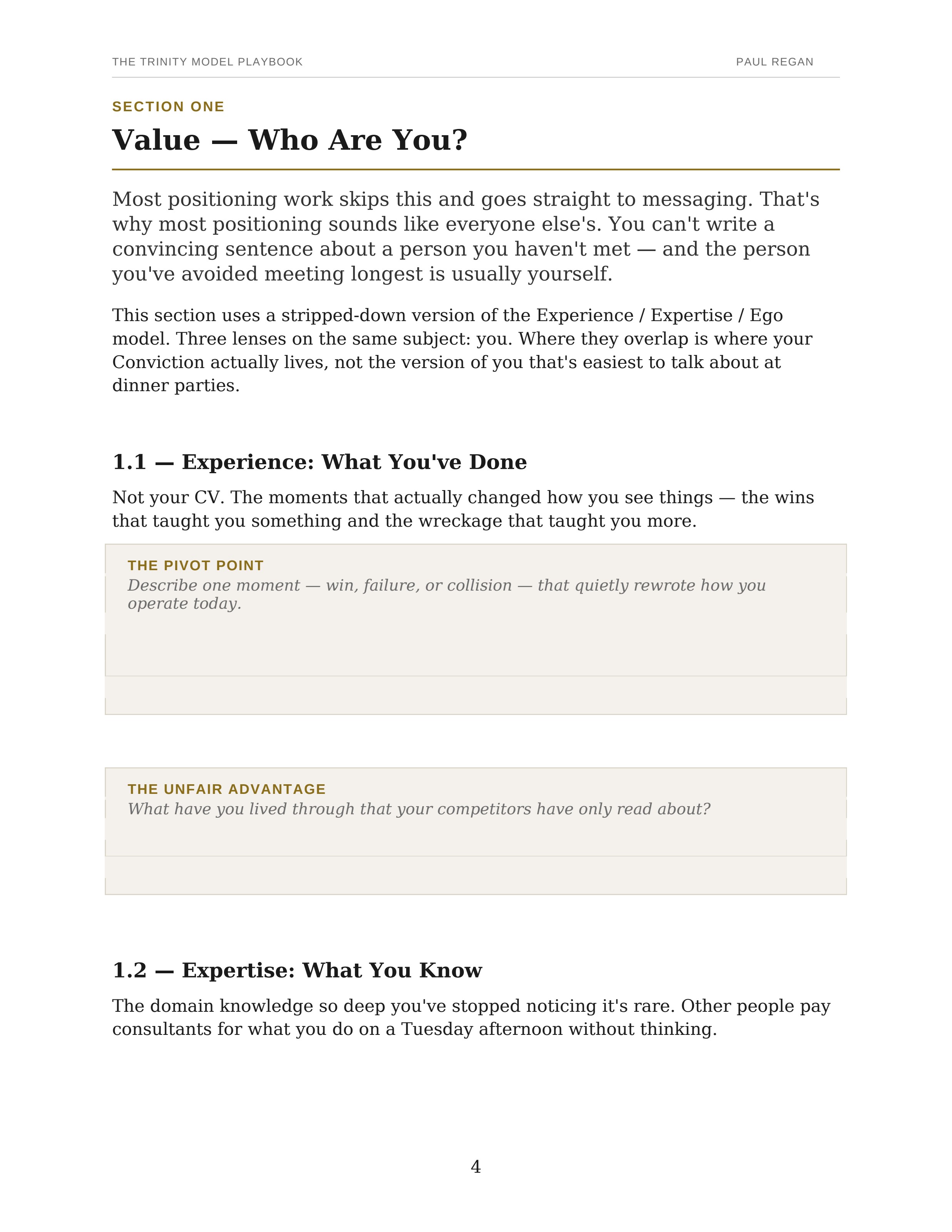 Value — Who Are You?